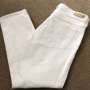 AG White Cropped Jeans